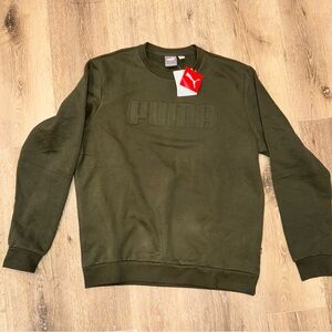 PUMA Men's Olive Crewneck Sweater NWT